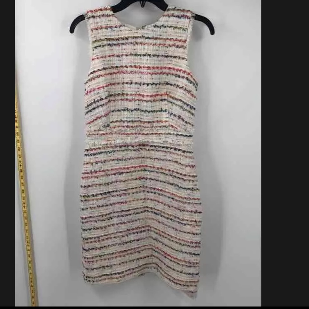 J. Crew women’s multicolor speckled sleeveless back zip sheath dress size 4